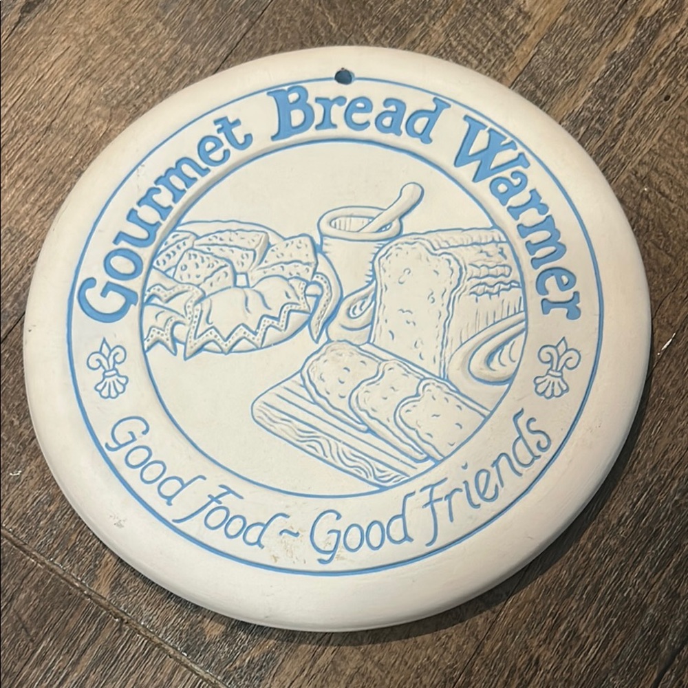 VTG Gourmet Bread Warmer Stone Trivet Lyn Ulick Stoneware USA 1990‎